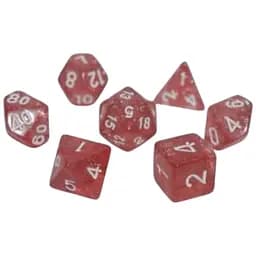 Набор кубиков Glitter 7 Dice Set - Coral , 7 шт. (g7dglit11)