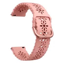 Ремінець для Samsung Galaxy Watch 4 44mm - рожевий ширина кріплення 20мм силікон Watchbands Flower (W14-2WB61281136) - мініатюра 2