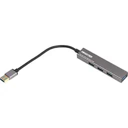 USB-Хаб Maxxter USB 3.0 4хUSB3.0 Dark Grey (HU3A-4P-02)