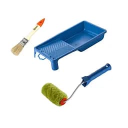 Валик "Сінтекс" 100х30 мм з ручкою, ванночка і пензлик "Стандарт" Polax (770-253)