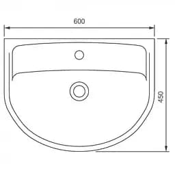 Раковина Kolo Status 60x45 2321600UA, Білий - мініатюра 2