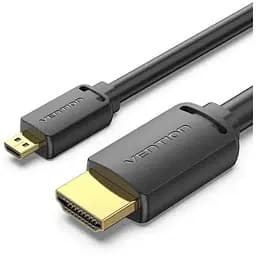 Кабель мультимедийный HDMI M to HDMI micro M 1.0m 4K black Vention (AGIBF)
