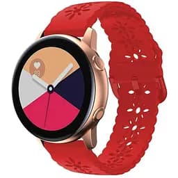 Ремешок Flower для Xiaomi Ticwatch C2 TicWatch E TicWatch S2 Mobvoi TicWatch C2 - красный ширина крепления 20мм силикон Watchbands (W32-6WB39660066)