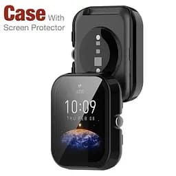 Захисний бампер із загартованим склом Tamister для смартгодинника Amazfit Bip 3/3Pro прозорий - мініатюра 5