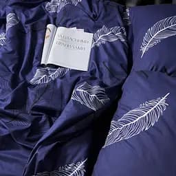 Комплект постільної білизни Moon&Star Микросатин Premium Night Feathers Євро 200х220 наволочки 2х50х70 - мініатюра 3