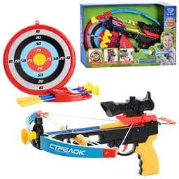 Арбалет, с лазерным прицелом, стрелы на присосках, мишень, колчан