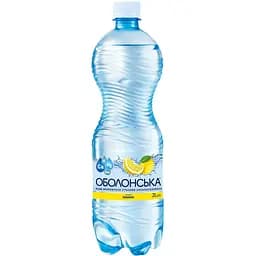 Вода мінеральна Оболонь Оболонська сильногазована плюс лимон 2 л