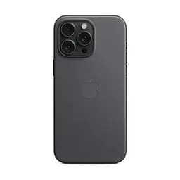 Чехол для Apple iPhone 15 Pro Max, FineWoven Case with MagSafe, черный, защитная накладка из материала FineWoven, противоударный, для iPhone, защита всего корпуса, поддержка беспроводной зарядки и MagSafe, (ARM71987) - мініатюра 6