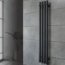 Електрична рушникосушка Navin Levante 210x1200 Sensor права, чорний муар 10-012033-4860, Чорний матовий, Праве, Електронний - мініатюра 4