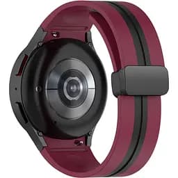 Браслет Samsung Galaxy Watch 6 Classic 43mm 6 Classic 47mm - темно-червоно-чорний ширина кріплення 20мм силікон Watchbands Cls-line-black (W35-543242342)