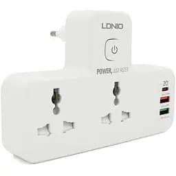 Мережевий фільтр LDNIO SE2311, 4 Розетки + 4 USB, 2 м, перетин 3х0, 75мм, White, Box