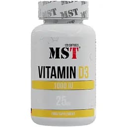 Витамины и минералы MST Vitamin D3 1000 IU, 120 капсул