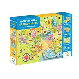 Развивающая игра "Магнитная карта Украины" DoDo Toys 200268 30 магнитных элементов