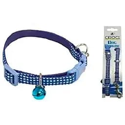 Нашийник з повідцем Croci Mini PIC нейлоновий 16-24 см/120 см синій