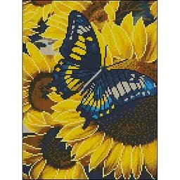 Алмазная мозаика Strateg ПРЕМИУМ Бабочка без подрамника размером 30х40 см (ZAV3040-15)