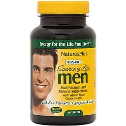 Вітаміни та мінерали Natures Plus Source of Life Men, 60 таблеток
