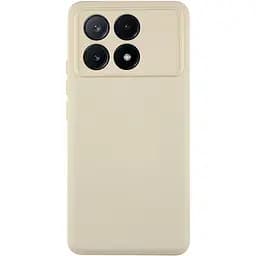 Чехол TPU GETMAN Liquid Silk Full Camera для Xiaomi Poco X6 Pro Песочный / Sand
