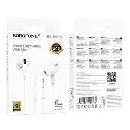 Навушники Borofone BM100 Pro Fuente universal earphones with microphone білі - мініатюра 2