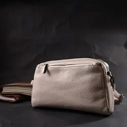 Сумка-клатч для жінок із м'якої натуральної шкіри Vintage 22376 біла - мініатюра 6