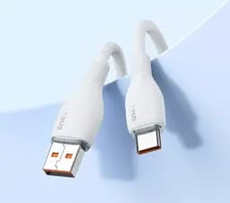Кабель Baseus Pudding Series Fast Charging Cable USB to Type-C 100W 1.2m P10355703221-00 White - мініатюра 5