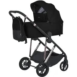 Універсальна коляска 2 в 1 El Camino ME 1190 Coil Jet Black з рюкзаком, дощовиком та москітною сіткою