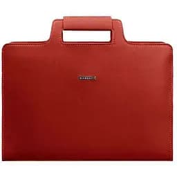 Жіноча шкіряна сумка для ноутбука і документів червона