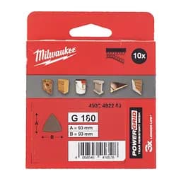 Сітка шліфувальна PG Mesh HL MILWAUKEE, 93х93х93мм, зерно 180, (10шт) - мініатюра 2