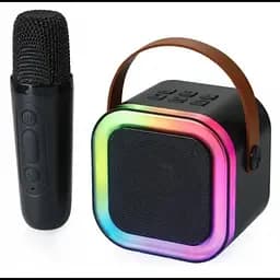 Портативна колонка з караоке мікрофоном та RGB підсвічуванням Winso K12 10W Bluetooth USB microSD AUX Type-C - мініатюра 2