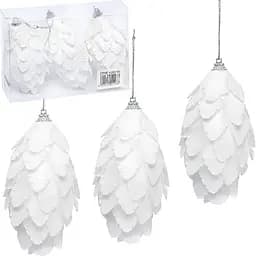 Набір ялинкових іграшок Bambi Шишки 3 шт. (HL22SF-133)