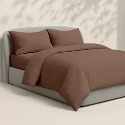 Комплект постільної білизни Cosas Caramel CS1 Євро муслін карамель (Muslin_013Caramel_El180x30-013Caramel_200) - мініатюра 3