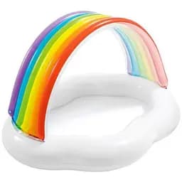 Дитячий надувний басейн Intex 57141 Веселка 142х119х84 см білий (21226)