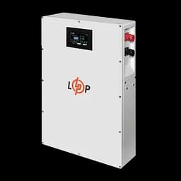 Акумулятор LP LiFePO4 51,2V - 100 Ah (5120Wh) (BMS 100A/50А) метал LCD Smart RS485/CAN JK настінний - мініатюра 2