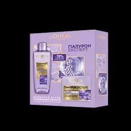 Подарунковий набір L’Oréal Paris: Денний крем для обличчя SPF20 Hyaluron Expert, 50 мл + Міцелярна вода для нормального типу шкіри обличчя, 200 мл (ZUA03222)