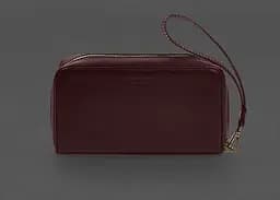 Кожаный клатч-купюрник 4.0 бордовый краст