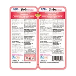 Ласощі пауч Inaba Twin Packs для котів з тунцем та куркою в тунцевому бульйоні 2x40 г - мініатюра 2