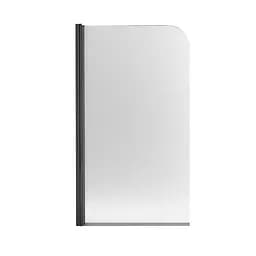 Шторка для ванни Qtap Standard BLM407513APL скло Pear 6 мм, 75x130 см, ліва, Ліва, матовий, Черный матовый