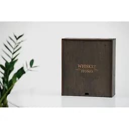 Подарунковий набір Whiskey Stones камені для віскі у дерев'яному пеналі №4 - 4 склянки Bormioli Rocco Cassiopea + щипці + мішечок - мініатюра 8