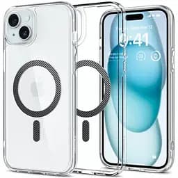 Прозорий чохол Spigen Ultra Hybrid (MagFit) Carbon Fiber для iPhone 15 (ACS06805)