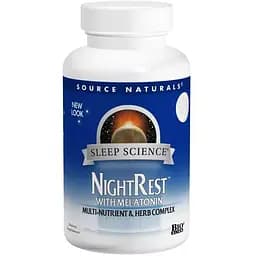 Мелатонін Source Naturals Sleep Science NightRest Melatonin, 50 таблеток для гарного сну