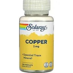 Мідь Solaray Copper 2 мг 100 капсул