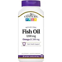 Жирні кислоти 21st Century Fish Oil 1200 mg, 90 капсул