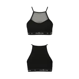 Спортивний топ із прозорою вставкою Passion PS006 TOP black L - мініатюра 2