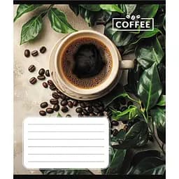 Зошит загальний "Кавові зерна" Leader 048-590111K-2 в клітинку, 48 аркушів