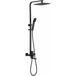 Душевая система Platinum с изливом T 76 черная матовая, Черный