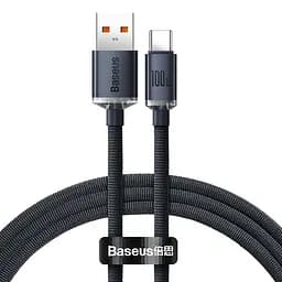Кабель Baseus Crystal Shine Series Fast Charging Data Cable USB to Type-C 100W 1.2m Black