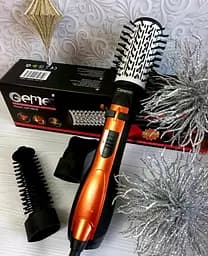 Фен-гребінець, що обертається, з насадками Gemei GM-4828 повітряний стайлер для укладання волосся - мініатюра 4