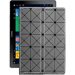 Чехол StatusCASE из экокожи для планшета Samsung Galaxy Book 2 (sm-w737v) Серый ромб