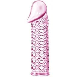 Удлинительная насадка-презерватив Lybaile Male-wear net sleeve, BI - 026200, Розовый