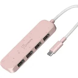 USB-хаб j5create JCH341ER-N USB-C на 4 USB-A, красный (JCH341ER-N)