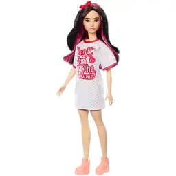 Лялька Barbie Модниця в блискучій сукні-футболці (HRH12) - мініатюра 2
